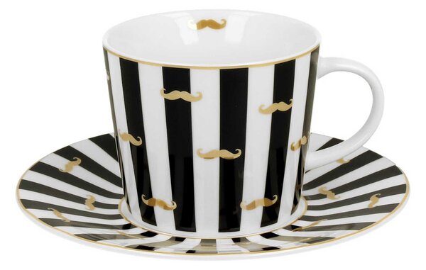 Porcelánový šálek s podšálkem Moustache 250 ml