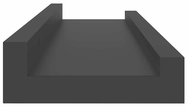 Nástěnné police 4 ks černé 40 x 9 x 3 cm 326667