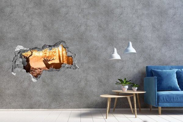 Díra 3D fototapeta nálepka Jeleni východ nd-b-65543107