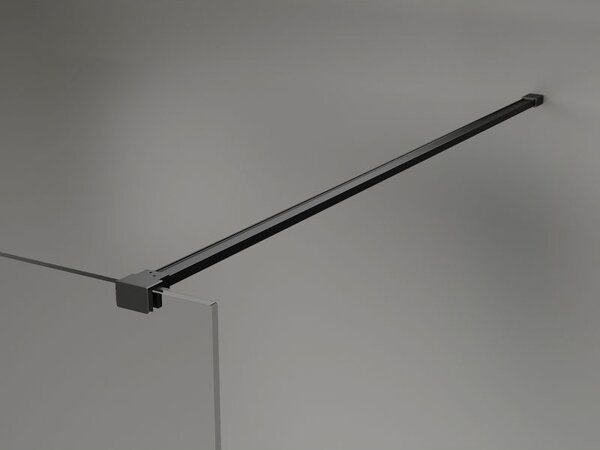 Mexen Kioto-X sprchová stěna Walk-in 60 x 200 cm, grafit 10 mm, černá - 800-060-101-70-40-X