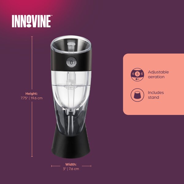 Innovine Nastavitelný provzdušňovač na víno Innovine, grafitová
