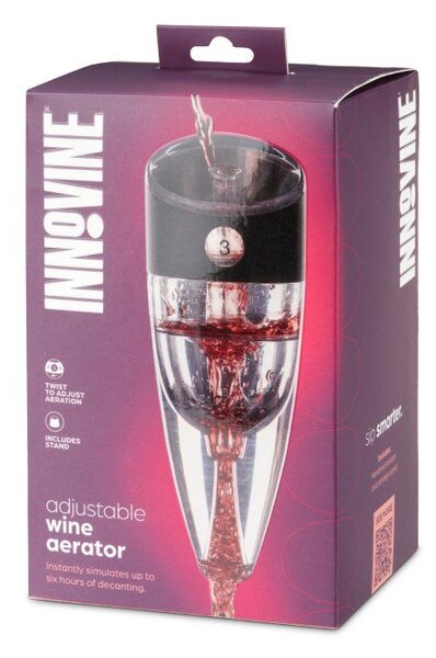 Innovine Nastavitelný provzdušňovač na víno Innovine, grafitová