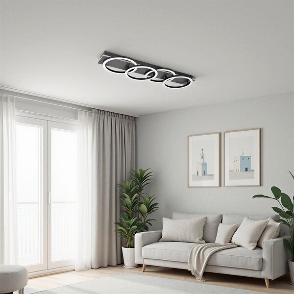 STROPNÍ LED SVÍTIDLO, 76/23/8 cm Novel - Stropní svítidla