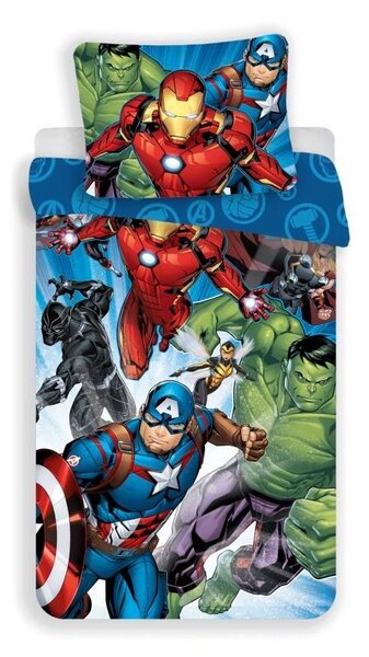JERRY FABRICS Povlečení Avengers Brands 02 Bavlna, 140/200, 70/90 cm