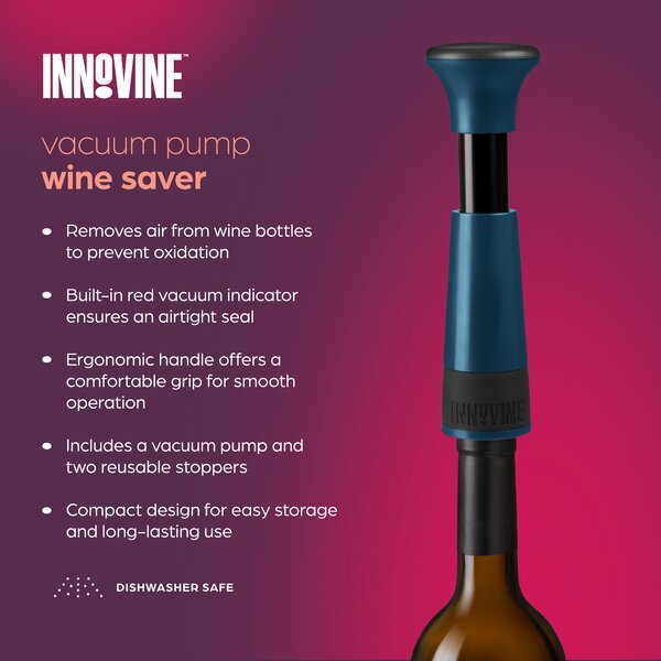Innovine Vakuová pumpička na víno Innovine, modrá