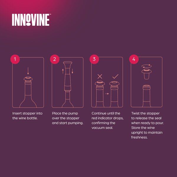 Innovine Vakuová pumpička na víno Innovine, modrá