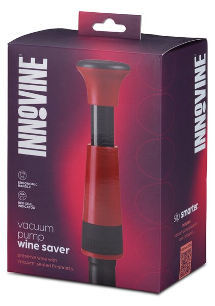Innovine Vakuová pumpička na víno Innovine, červená
