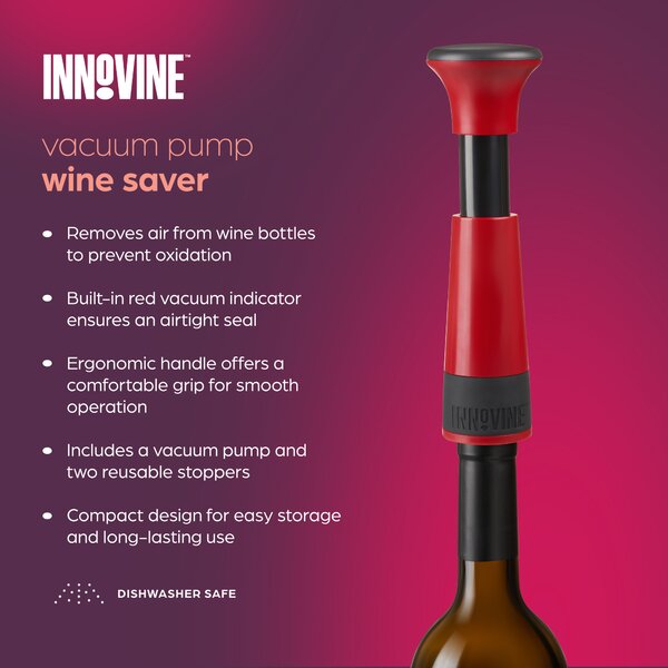 Innovine Vakuová pumpička na víno Innovine, červená