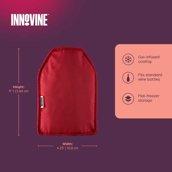 Chladicí gelový návlek na láhev, Innovine, červená, 2031
