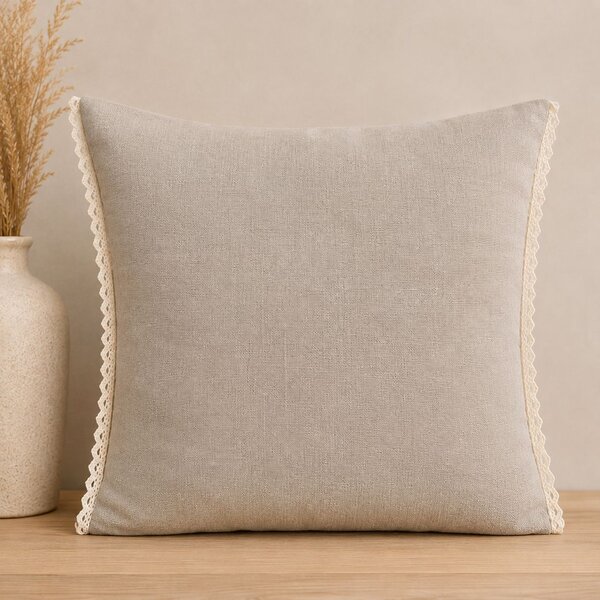 Tom Linen PROVENCE – lněný povlak s krajkou Velikost: 40x40cm