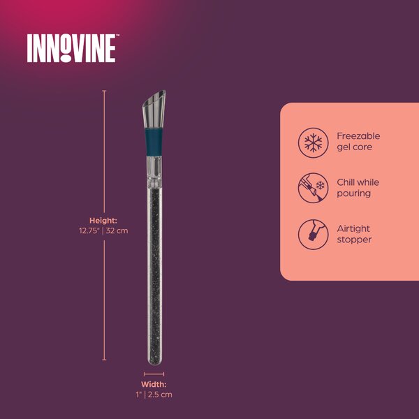 Chladicí tyčinka na víno s nálevkou, Innovine, modrá, 2034