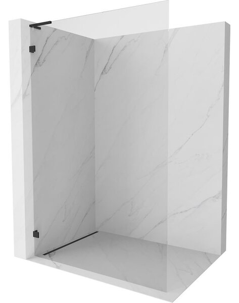 Mexen Lunar L sprchová stěna Walk-in levá 70 x 200 cm, transparentní 8 mm, černá - 830L-070-000-70-00-L