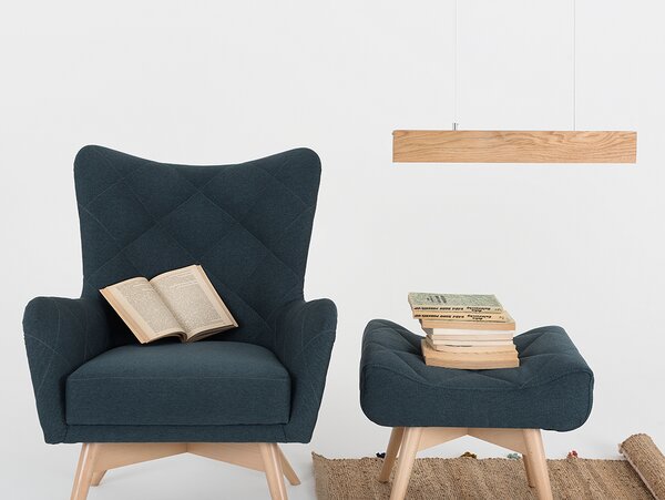 Nordic Design Tmavě zelené látkové křeslo Morris