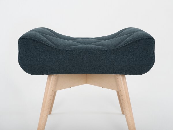 Nordic Design Tmavě zelená látková podnožka Morris