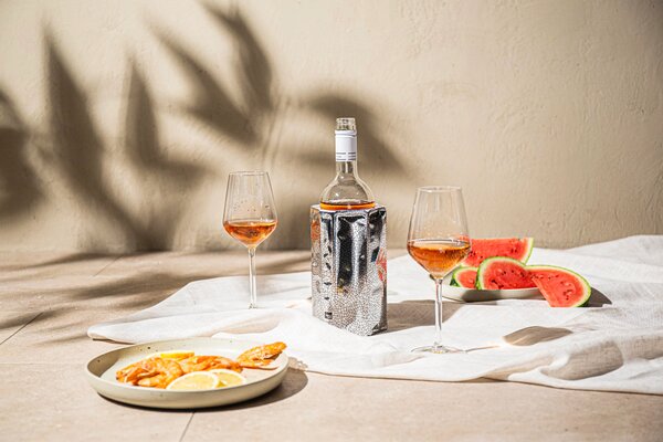 Chladicí obal na víno, Vacu Vin, stříbrný, 38803606