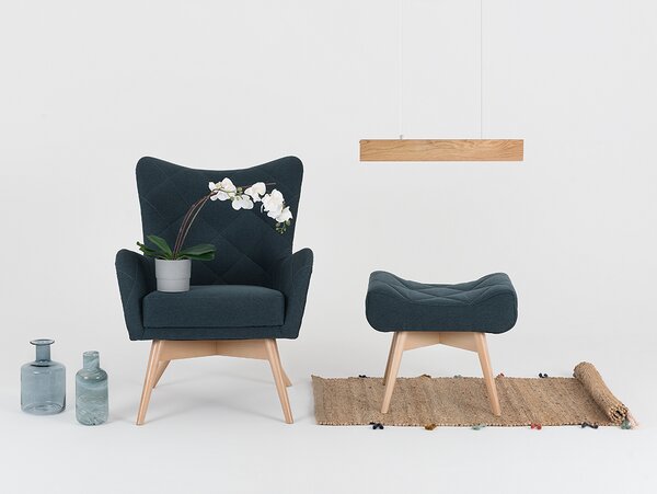 Nordic Design Tmavě zelené látkové křeslo Morris