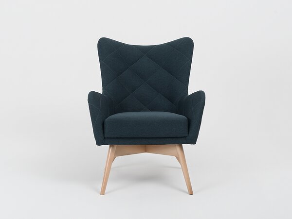 Nordic Design Tmavě zelené látkové křeslo Morris