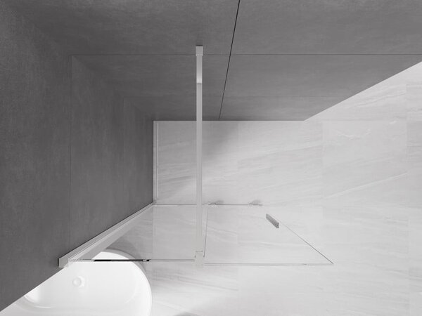 Mexen Velar sprchová stěna posuvná Walk-in 70 x 200 cm, transparentní 8 mm, chrom - 871-070-000-03-01