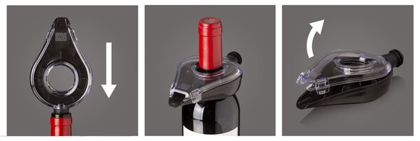 Provzdušňovač vína (aerátor) Vacu Vin - šedý