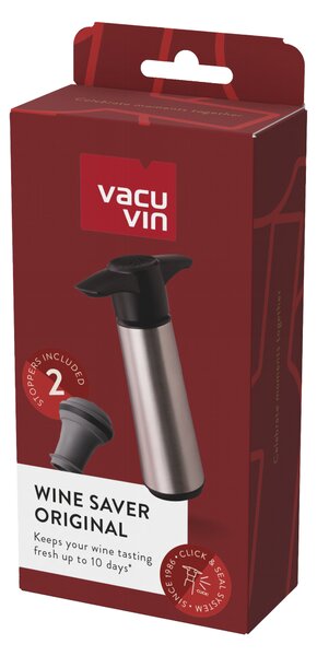Vakuová pumpička na víno Vacu Vin + 2 zátky - nerez