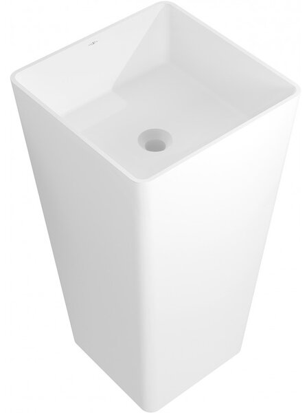 Mexen Adora volně stojící umyvadlo z konglomerátu 45 x 45 cm, bílá mat - 26564500