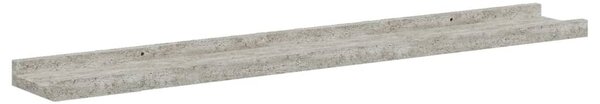 Nástěnné police 4 ks betonově šedé 80 x 9 x 3 cm 326706