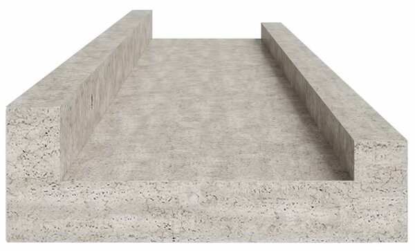Nástěnné police 4 ks betonově šedé 80 x 9 x 3 cm 326706