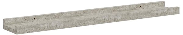 Nástěnné police 2 ks betonově šedé 60 x 9 x 3 cm 326700