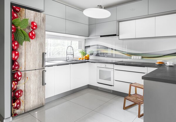 Nálepka na ledničku do domu fototapeta Višně FridgeStick-70x190-f-66878526