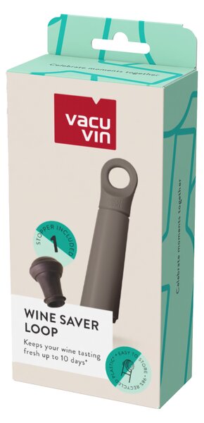 Vakuová pumpička na víno Loop Vacu Vin + 1 zátka - grafitová