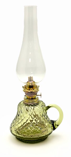 Sklárna Častolovice - Petrolejová lampa Tereza - Káro - lesní zelená