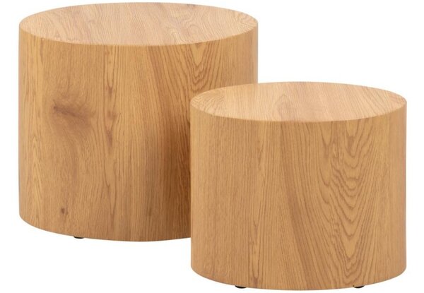 Scandi Přírodní set konferenčních stolků Alida 40/48 x 24,5/33 cm