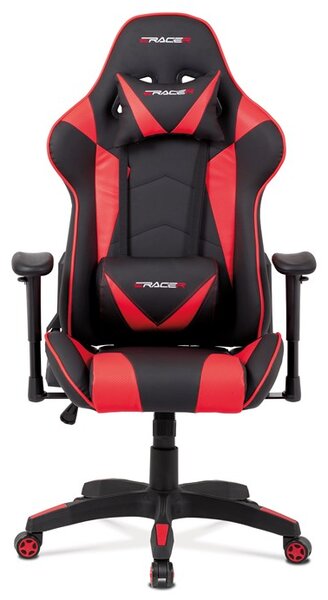 Herní křeslo E-racer FORTIS - červená ekokůže