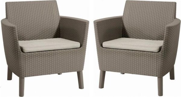 Zahradní set KETER Salemo DUO - 74 x 67 x 76 cm - cappuccino / krémová - 2ks