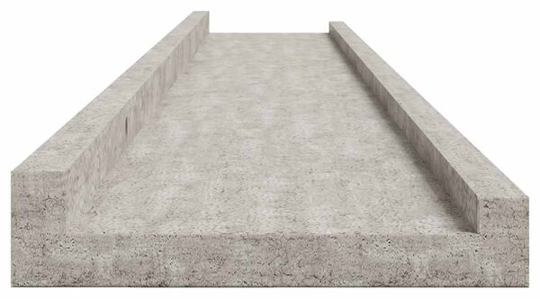 Nástěnné police 2 ks betonově šedé 115 x 9 x 3 cm 326703