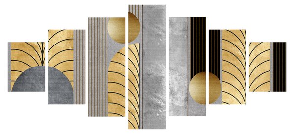 Obraz - Zlaté dekory (210x100 cm)