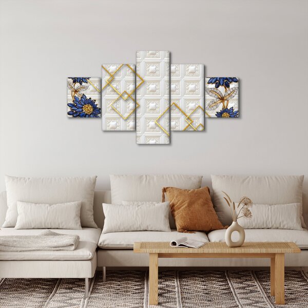 Obraz - Diamantové květy (125x70 cm)