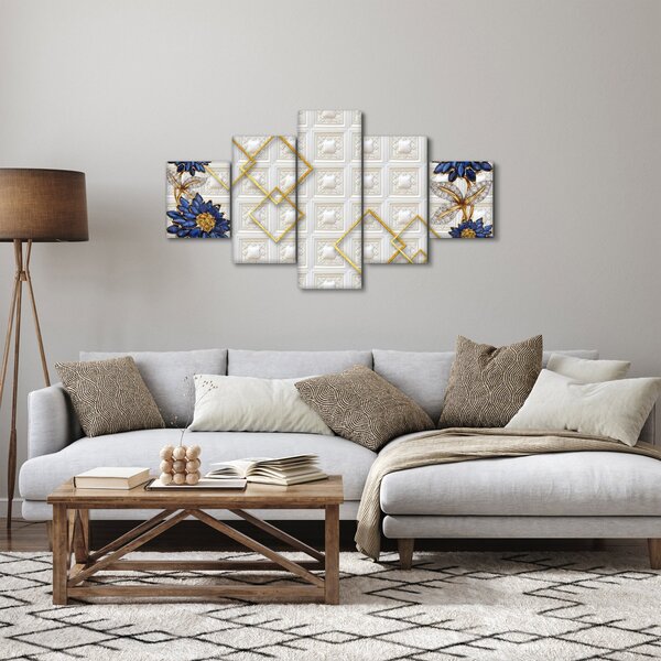 Obraz - Diamantové květy (125x70 cm)