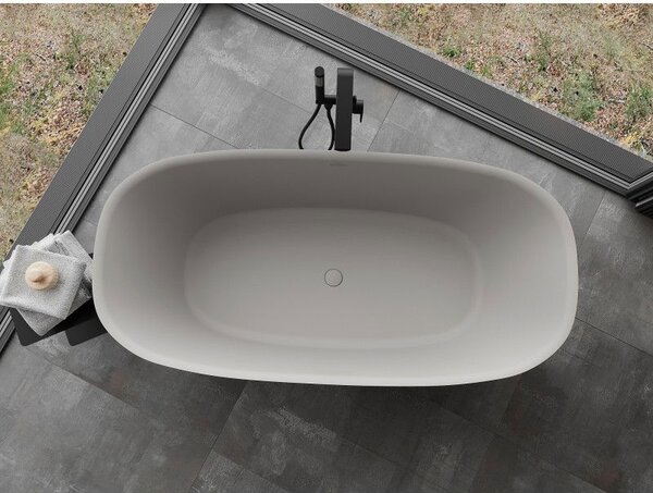 Mexen Como volně stojící vana z konglomerátu 150 x 82 cm, beton mat - 57311508261