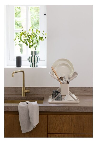 Béžový kovový dvoupatrový odkapávač 37x33 cm – Brabantia