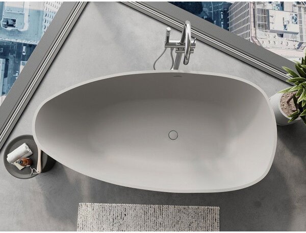 Mexen Imola volně stojící vana z konglomerátu 150 x 77 cm, beton mat - 57281507661