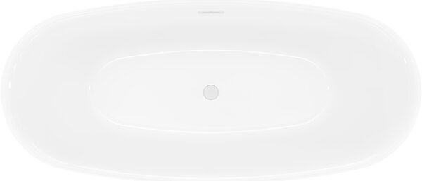 Mexen Luvo Slim volně stojící vana 170 x 75 cm, bílá, bílý přepad - 52801707500-20