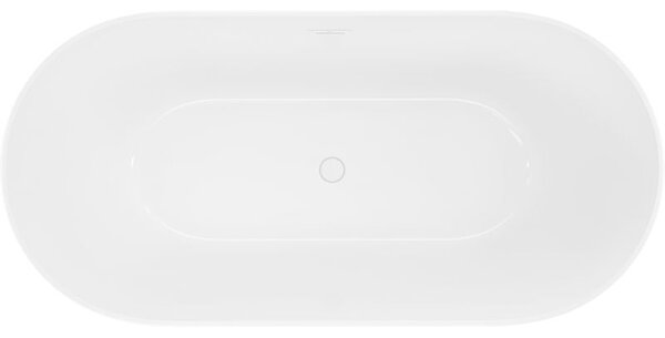 Mexen Luna Slim volně stojící vana 170 x 75 cm, bílá, bílý přepad - 52041707500-20