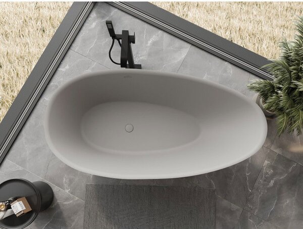 Mexen Milano volně stojící vana z konglomerátu 150 x 82 cm, beton mat - 57301508561
