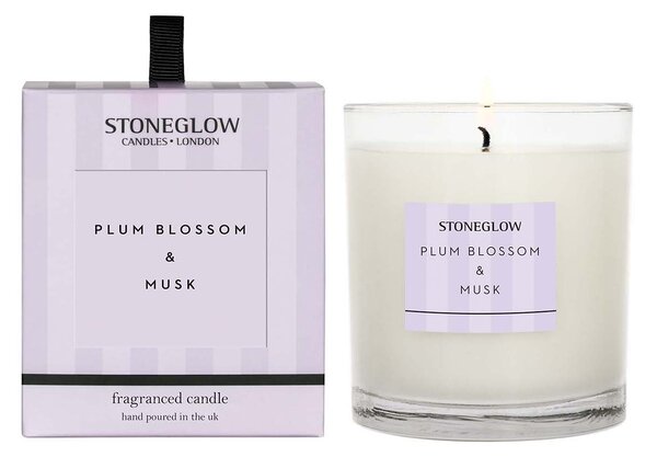 Stoneglow Plum Blossom & Musk Vonná svíčka, 200 g