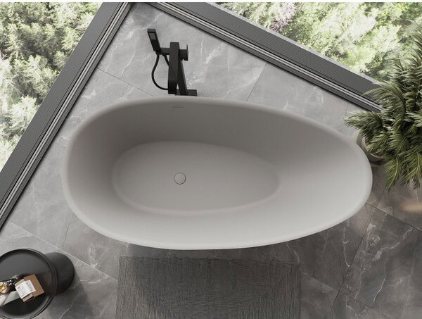 Mexen Milano volně stojící vana z konglomerátu 150 x 82 cm, beton mat - 57301508561