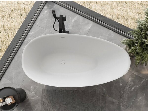 Mexen Milano volně stojící vana z konglomerátu 170 x 86 cm, bílá mat - 57301708500
