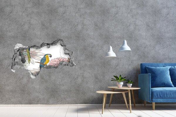 Díra 3D fototapeta nálepka Papošek a květiny nd-b-110762847