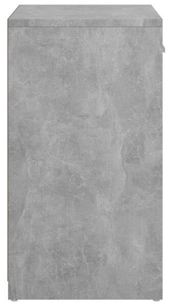 Lavice s botníkem betonově šedá 94,5 x 31 x 57 cm kompozit 326745