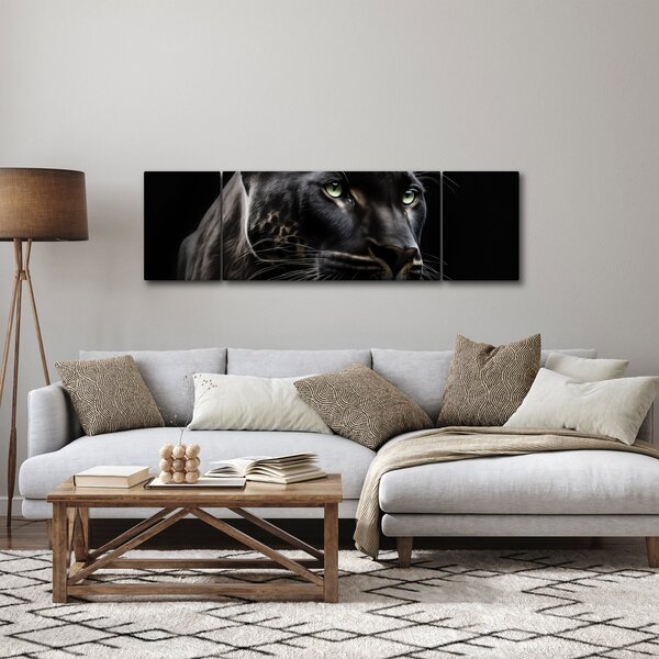 Obraz - Černý panter (170x50 cm)